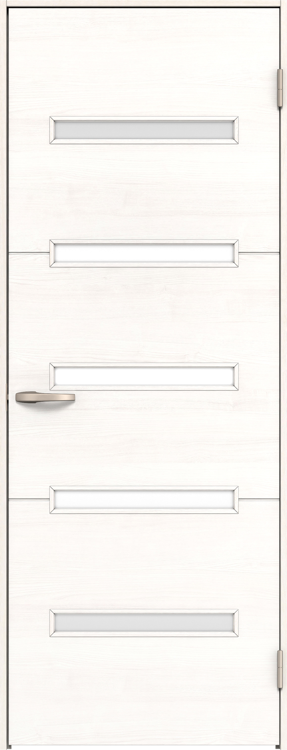リビングドア　イエリア　片開きドア　扉セット　Ｙ４デザイン　８５０幅　２０００高　〈ネオホワイト柄〉　右開き　空錠　Ｎスタンダード丁番
