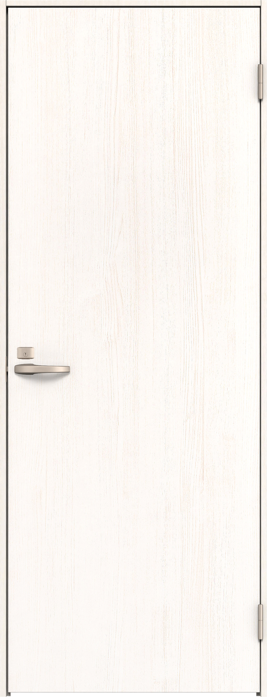 リビングドア　イエリア　片開きドア　扉セット　００デザイン　８２５幅　２０００高　〈ネオホワイト柄〉　右開き　錠付　間仕切錠　Ｎスタンダード丁番