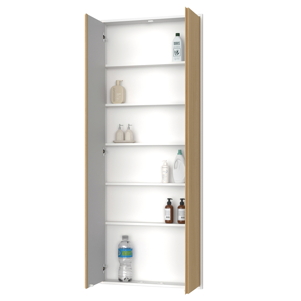 収納　カベピタ　壁厚収納　セット　ストックキーパー　〈ライトオーカー柄〉