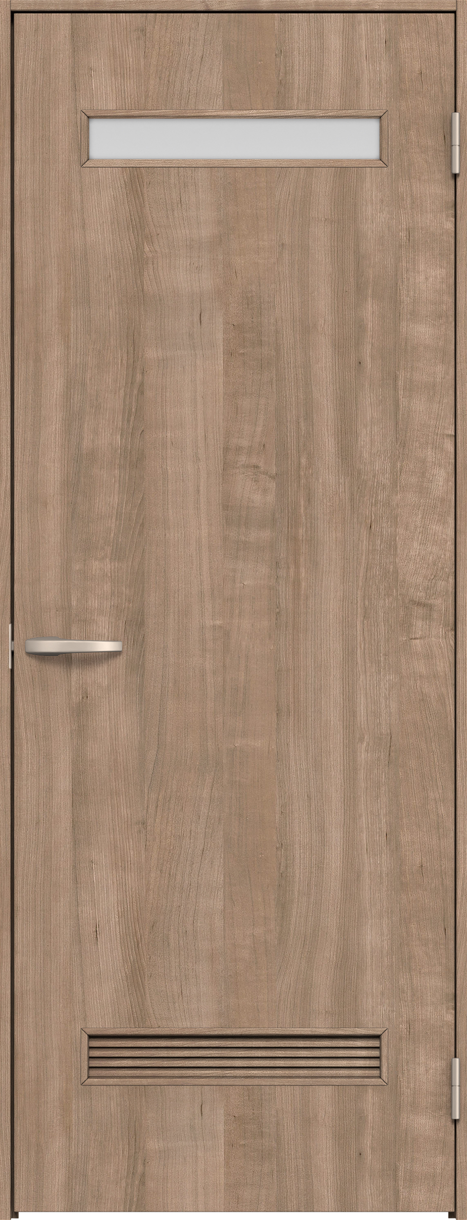 リビングドア　イエリア　片開きドア　扉セット　０８デザイン　７３５幅　２０００高　〈トープグレー柄〉　右開き　空錠　Ｎスタンダード丁番