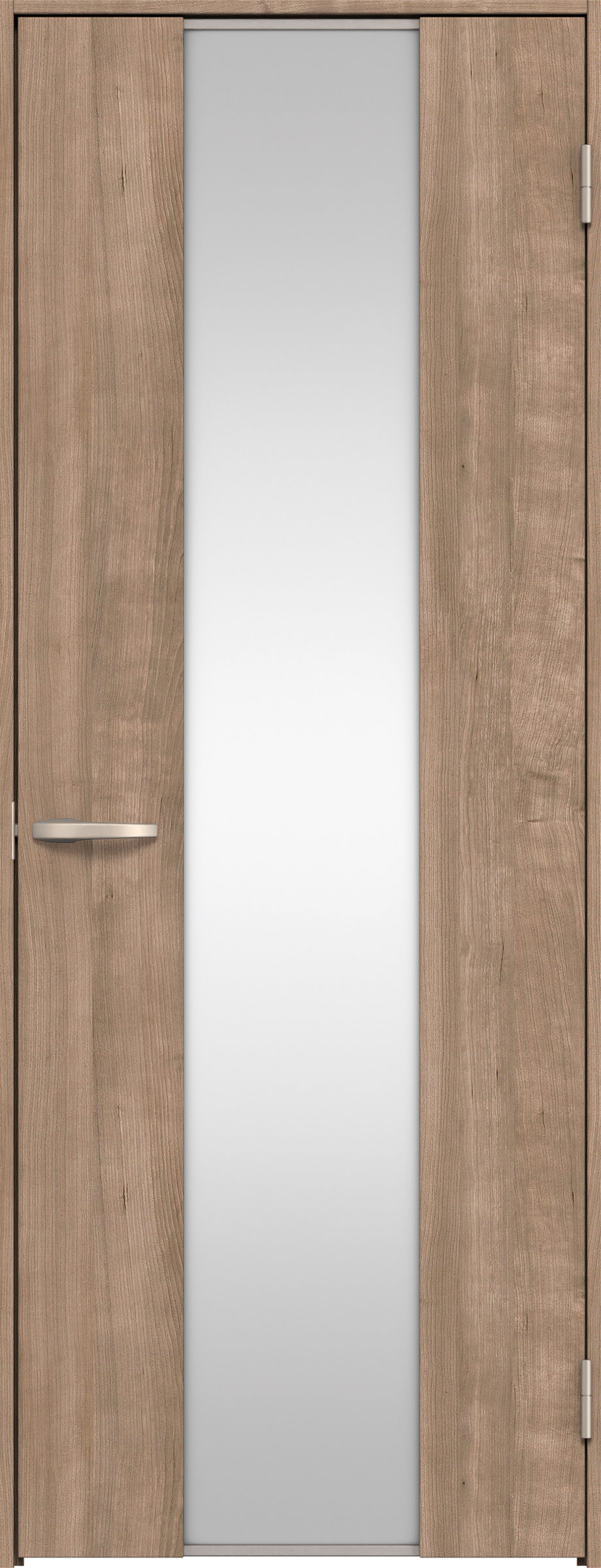 リビングドア　イエリア　片開きドア　扉セット　４Ｐデザイン　８５０幅　２０００高　〈トープグレー柄〉　右開き　空錠　Ｎスタンダード丁番