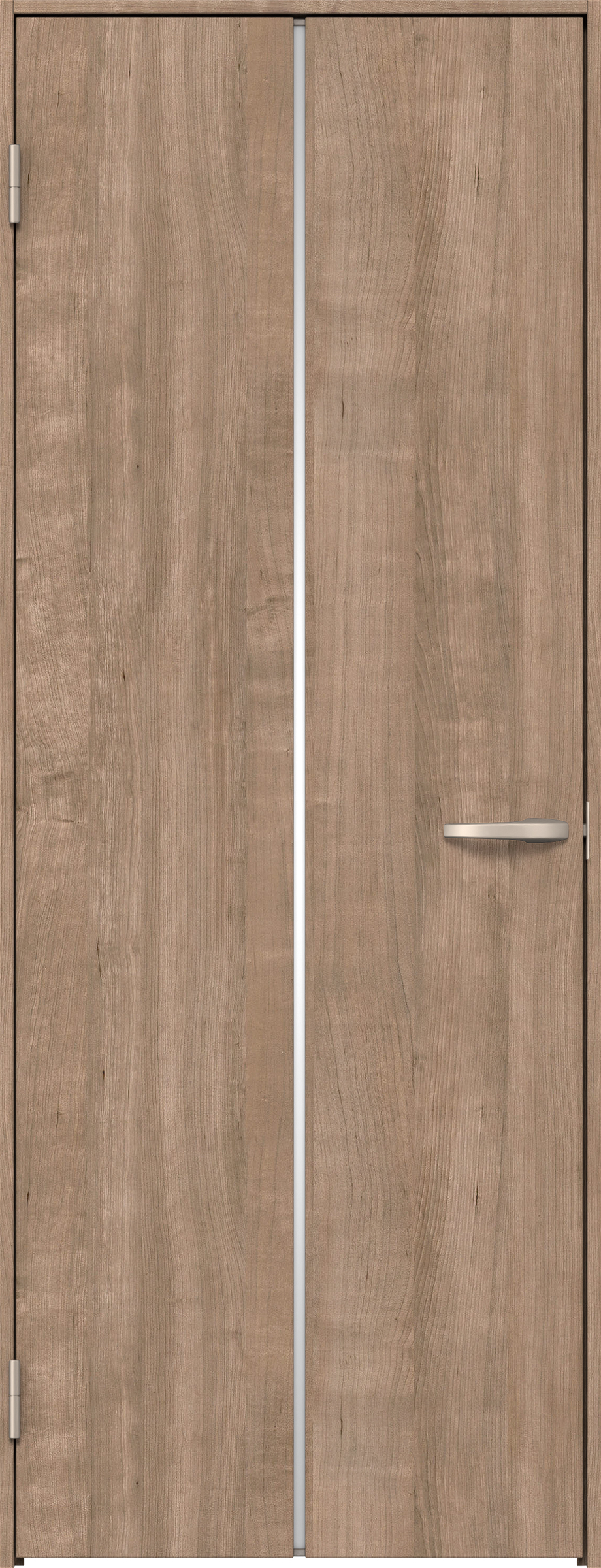 リビングドア　イエリア　片開きドア　扉セット　６Ｐデザイン　７５５幅　２０００高　〈トープグレー柄〉　左開き　空錠　Ｎスタンダード丁番