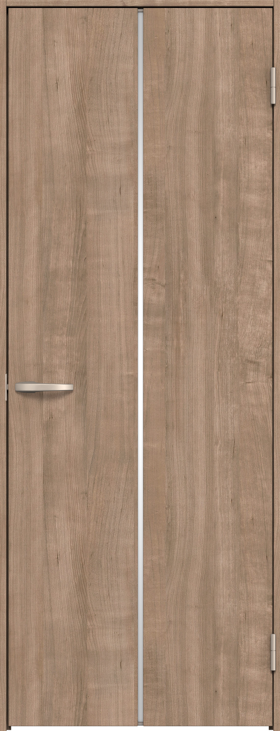 リビングドア　イエリア　片開きドア　扉セット　６Ｐデザイン　８５０幅　２０００高　〈トープグレー柄〉　右開き　空錠　Ｎスタンダード丁番