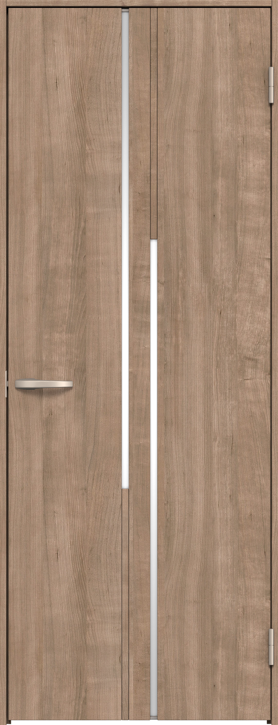 リビングドア　イエリア　片開きドア　扉セット　７Ｐデザイン　７３５幅　２０００高　〈トープグレー柄〉　右開き　空錠　Ｎスタンダード丁番