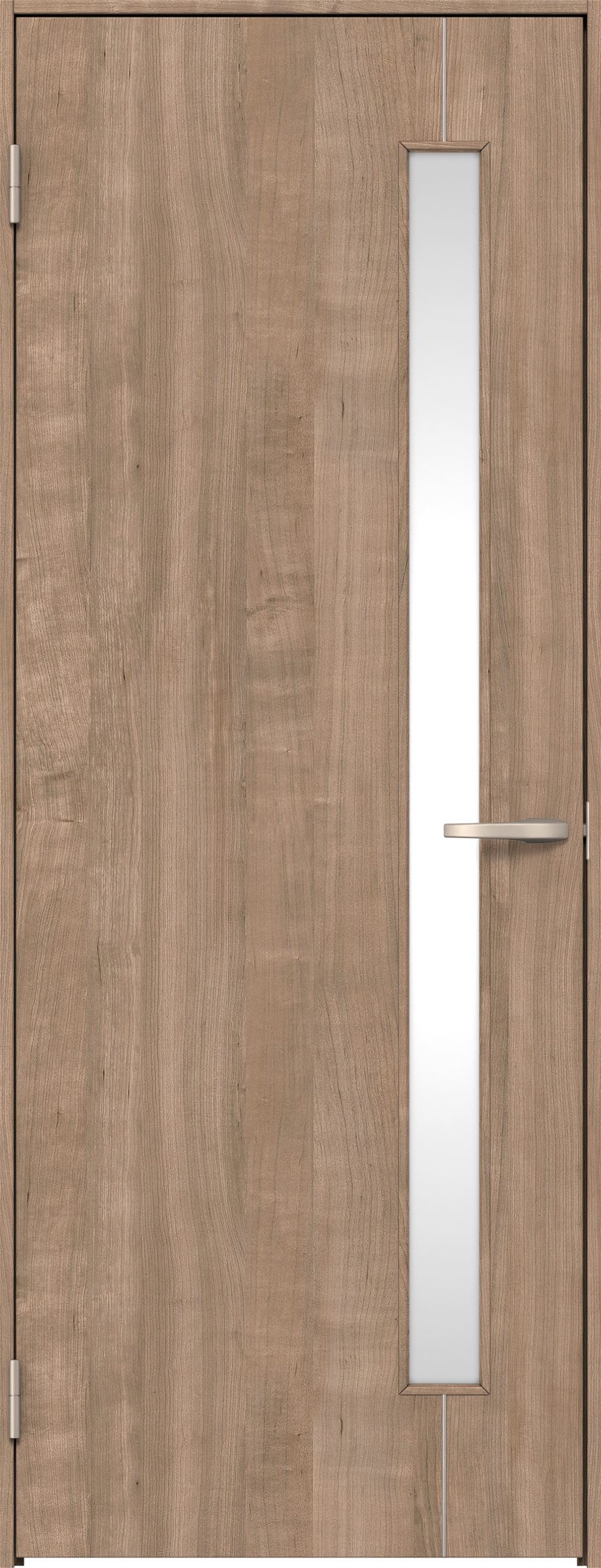 リビングドア　イエリア　片開きドア　扉セット　Ｄ４デザイン　７５５幅　２０００高　〈トープグレー柄〉　左開き　空錠　Ｎスタンダード丁番