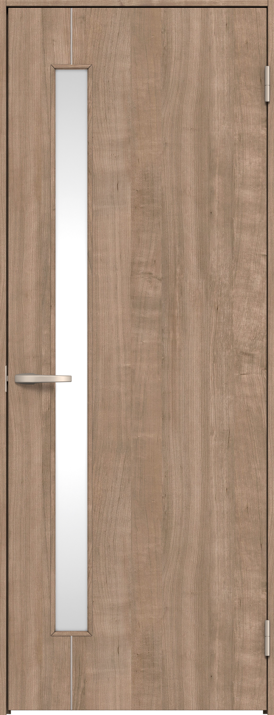 リビングドア　イエリア　片開きドア　扉セット　Ｄ４デザイン　８５０幅　２０００高　〈トープグレー柄〉　右開き　空錠　Ｎスタンダード丁番