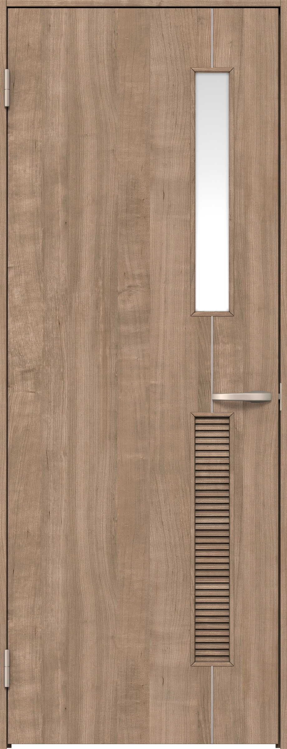 リビングドア　イエリア　片開きドア　扉セット　Ｄ６デザイン　８２５幅　２０００高　〈トープグレー柄〉　左開き　空錠　Ｎスタンダード丁番