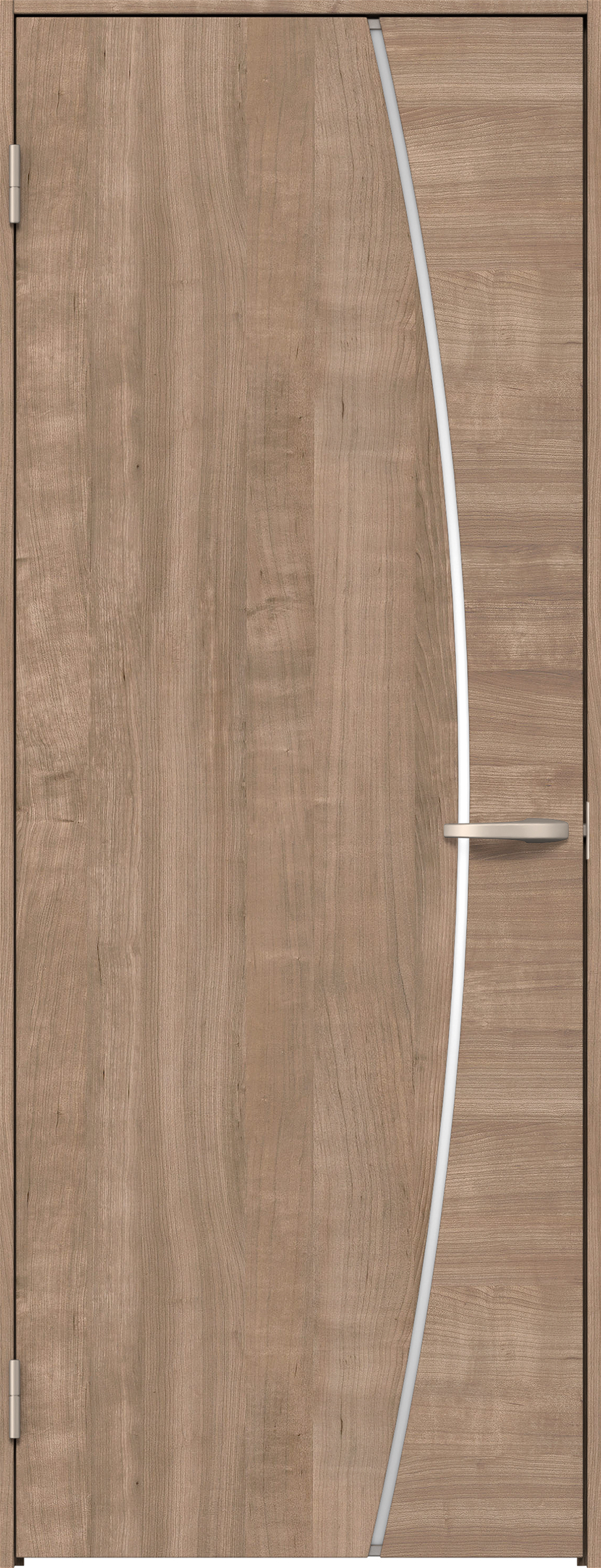 リビングドア　イエリア　片開きドア　扉セット　Ｋ４デザイン　８２５幅　２０００高　〈トープグレー柄〉　左開き　空錠　Ｎスタンダード丁番