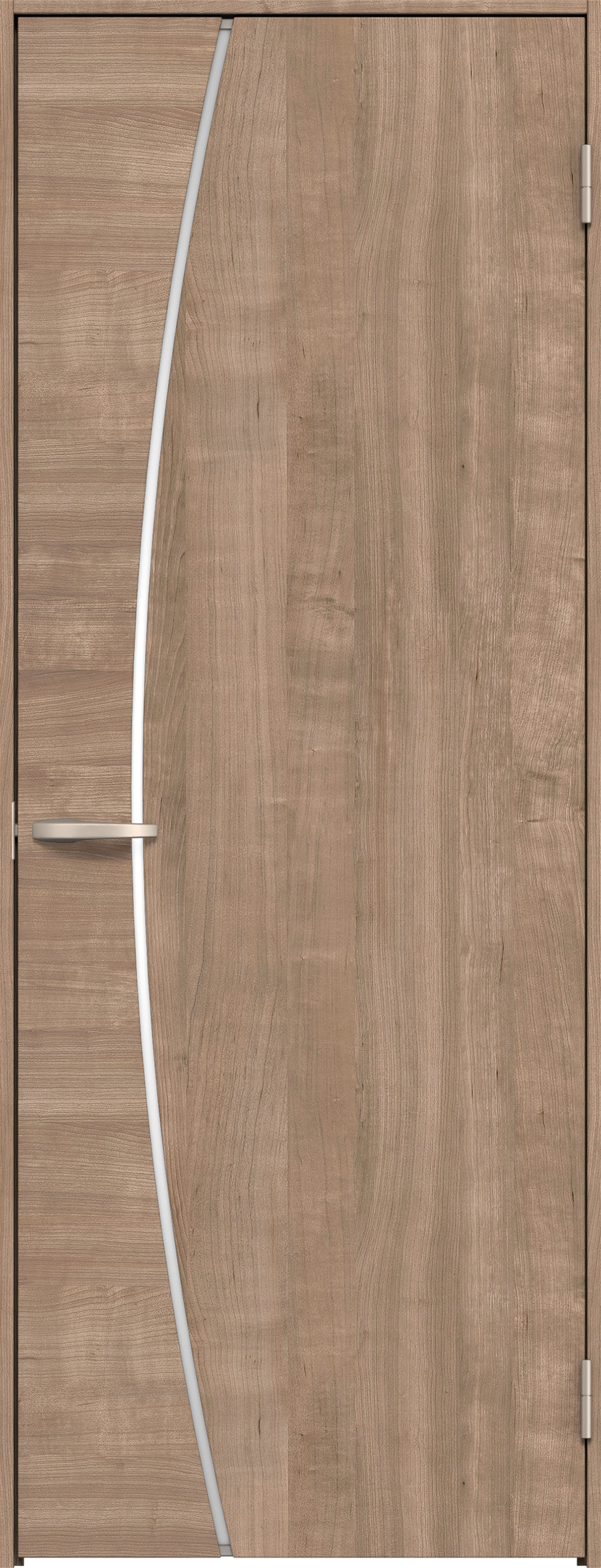 リビングドア　イエリア　片開きドア　扉セット　Ｋ４デザイン　７５５幅　２０００高　〈トープグレー柄〉　右開き　空錠　Ｎスタンダード丁番