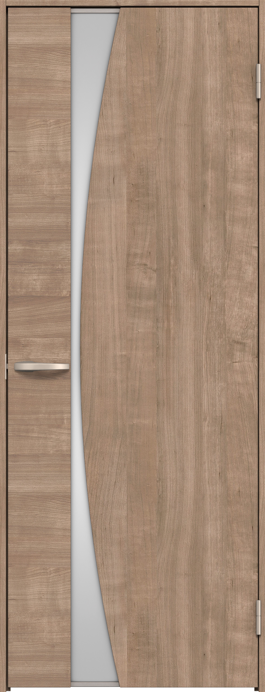 リビングドア　イエリア　片開きドア　扉セット　Ｋ５デザイン　７５５幅　２０００高　〈トープグレー柄〉　右開き　空錠　Ｎスタンダード丁番