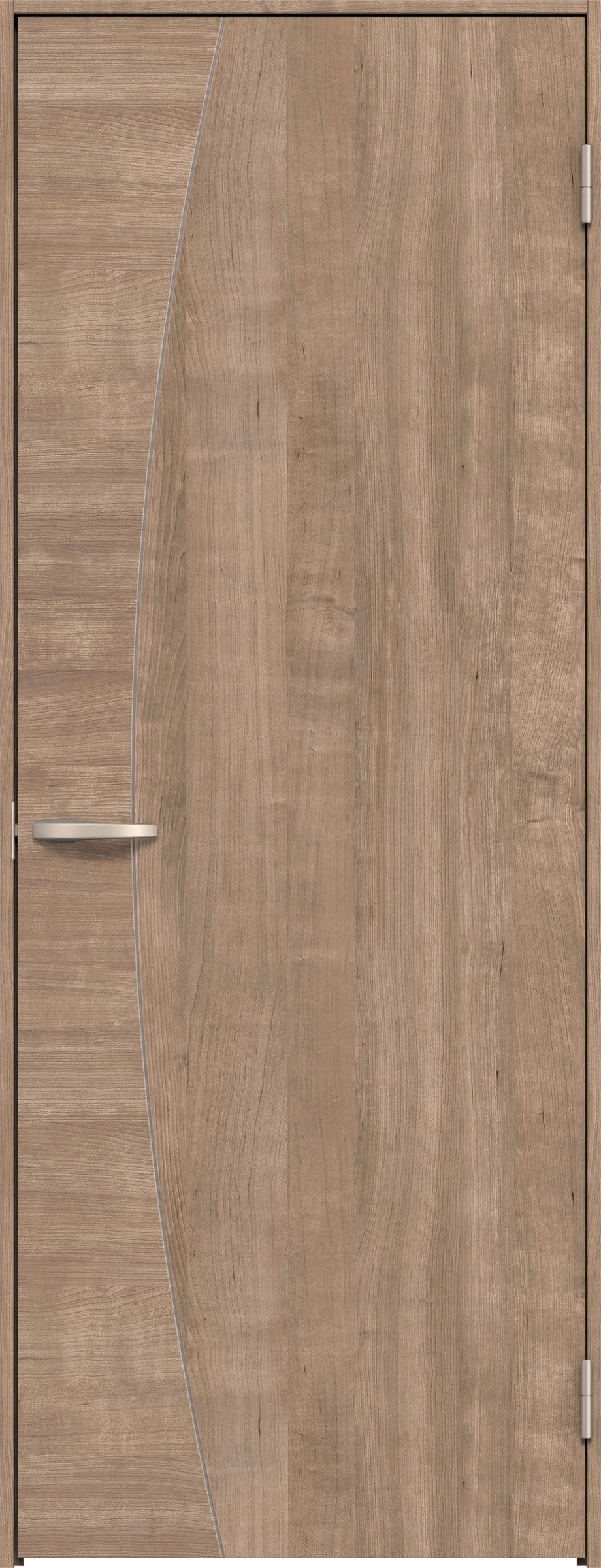 リビングドア　イエリア　片開きドア　扉セット　Ｋ６デザイン　７８０幅　２０００高　〈トープグレー柄〉　右開き　空錠　Ｎスタンダード丁番