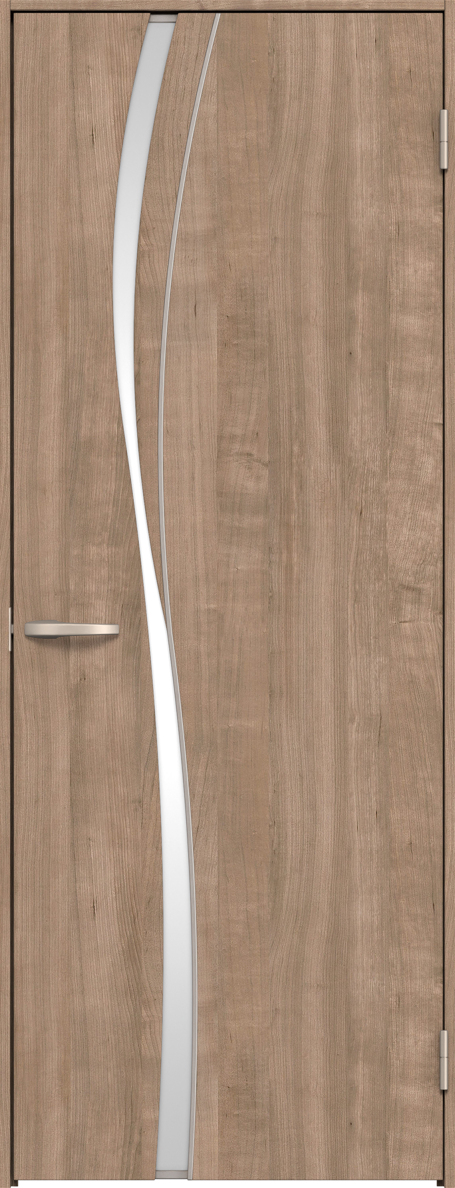 リビングドア　イエリア　片開きドア　扉セット　Ｋ７デザイン　７５５幅　２０００高　〈トープグレー柄〉　右開き　空錠　Ｎスタンダード丁番