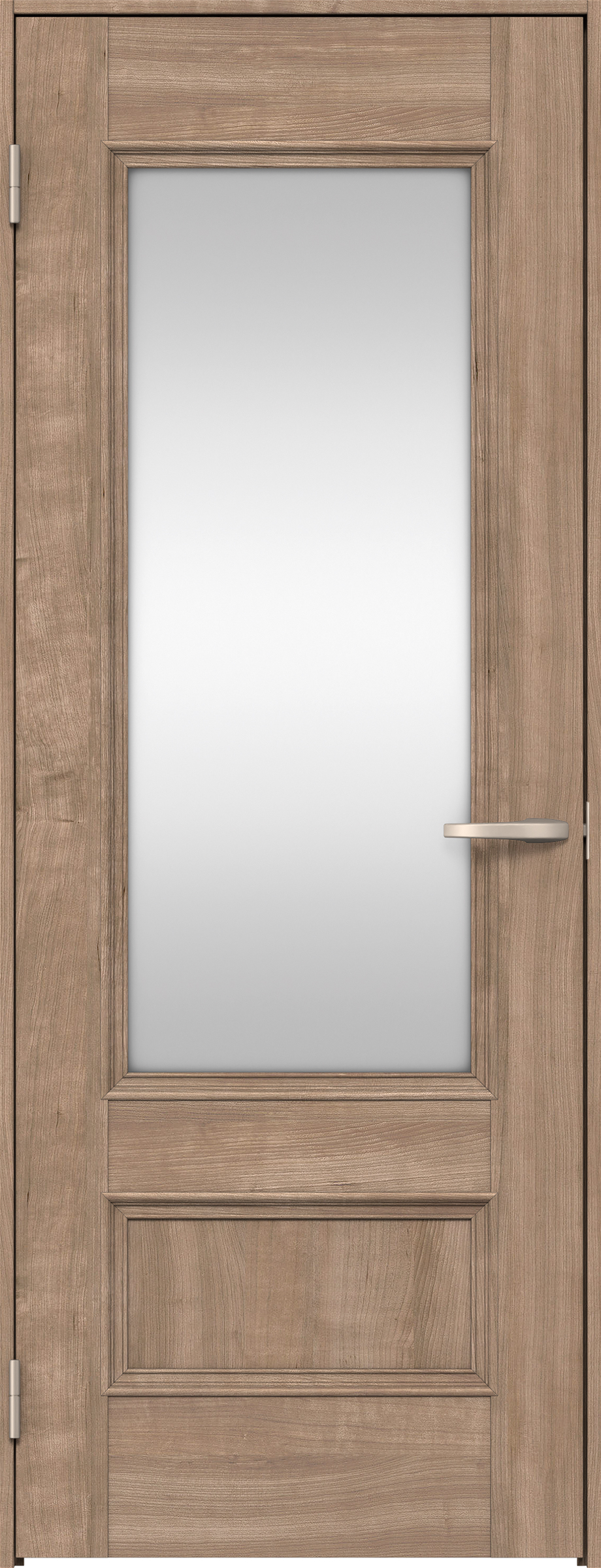 リビングドア　イエリア　片開きドア　扉セット　Ｍ２デザイン　７５５幅　２０００高　〈トープグレー柄〉　左開き　空錠　Ｎスタンダード丁番