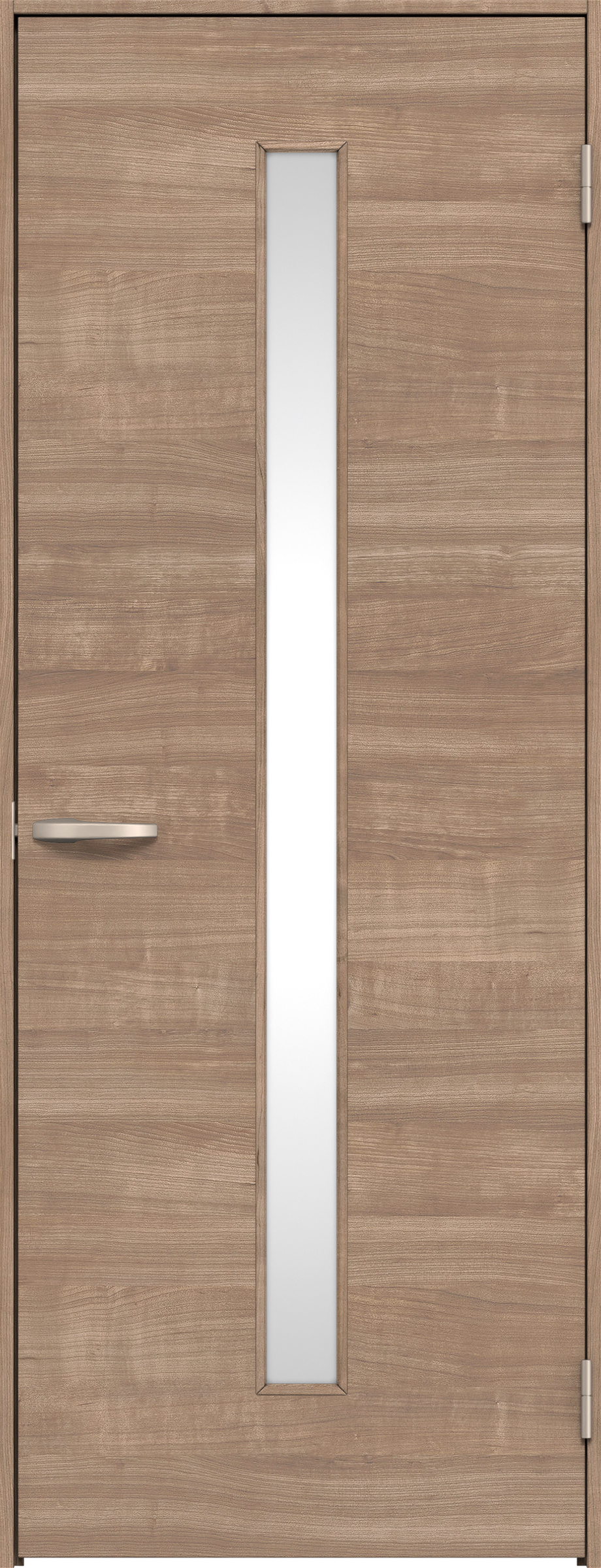 リビングドア　イエリア　片開きドア　扉セット　Ｕ８デザイン　７５５幅　２０００高　〈トープグレー柄〉　右開き　空錠　Ｎスタンダード丁番