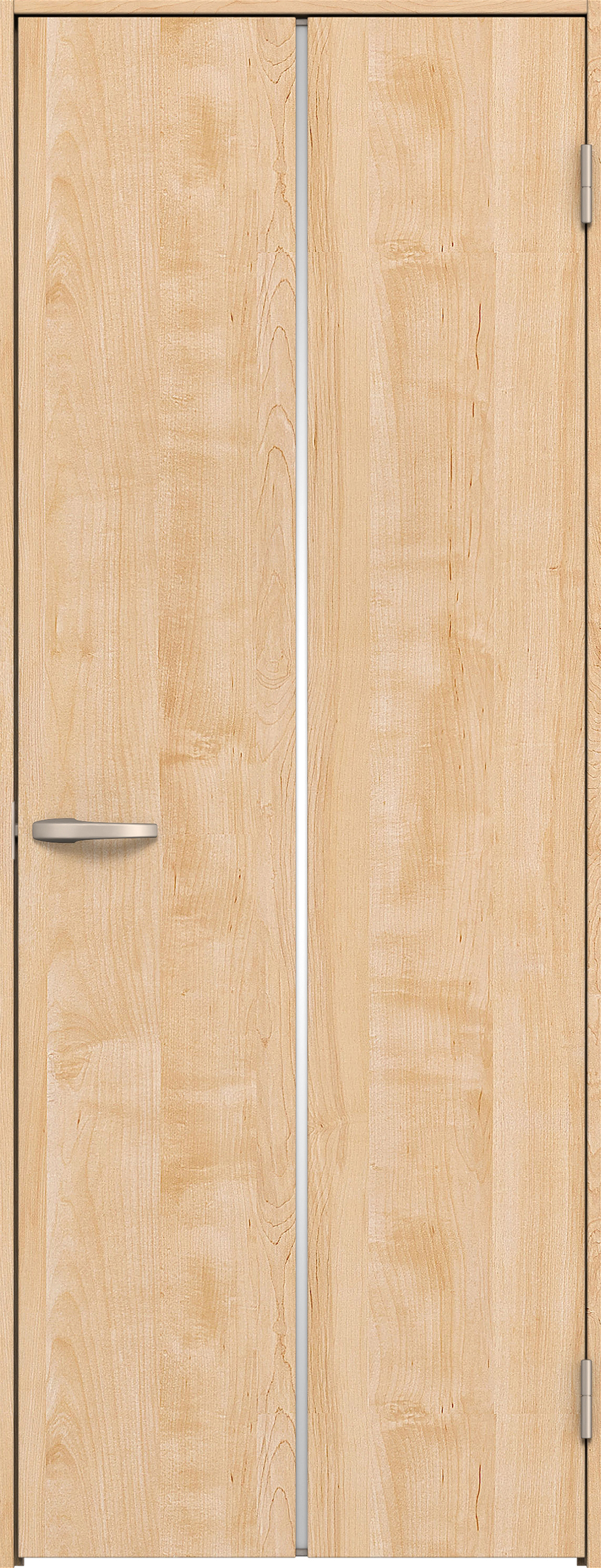 リビングドア　イエリア　片開きドア　扉セット　６Ｐデザイン　７８０幅　２０００高　〈ミルベージュ柄〉　右開き　空錠　Ｎスタンダード丁番