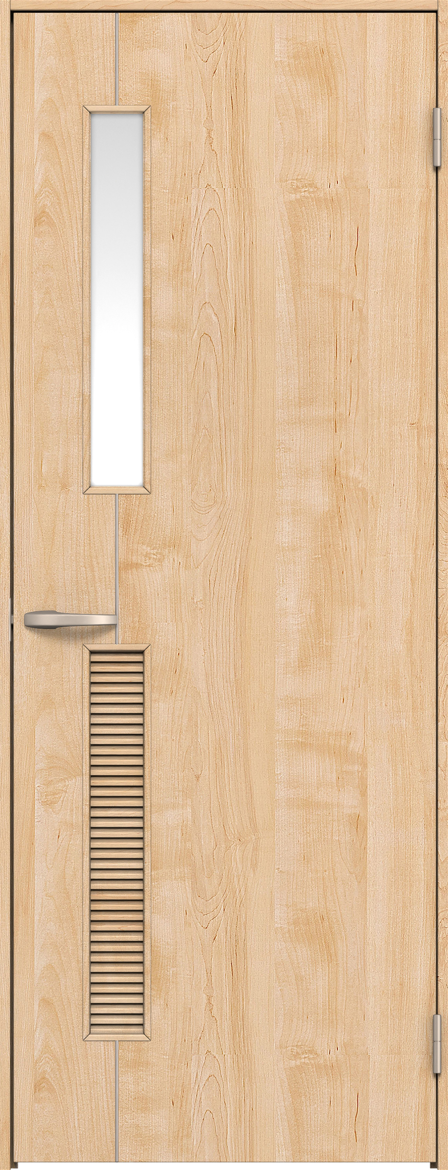 リビングドア　イエリア　片開きドア　扉セット　Ｄ６デザイン　８５０幅　２０００高　〈ミルベージュ柄〉　右開き　空錠　Ｎスタンダード丁番