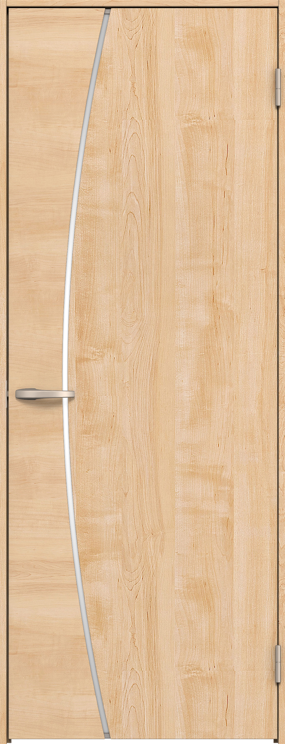 リビングドア　イエリア　片開きドア　扉セット　Ｋ４デザイン　７３５幅　２０００高　〈ミルベージュ柄〉　右開き　空錠　Ｎスタンダード丁番