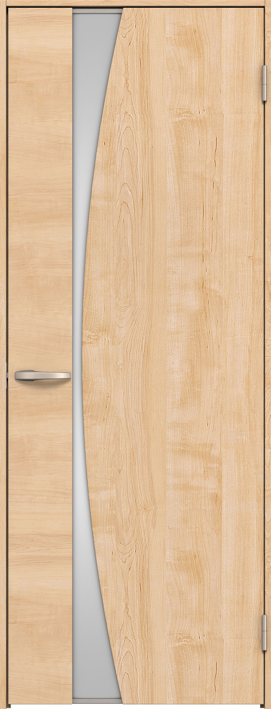 リビングドア　イエリア　片開きドア　扉セット　Ｋ５デザイン　８５０幅　２０００高　〈ミルベージュ柄〉　右開き　空錠　Ｎスタンダード丁番