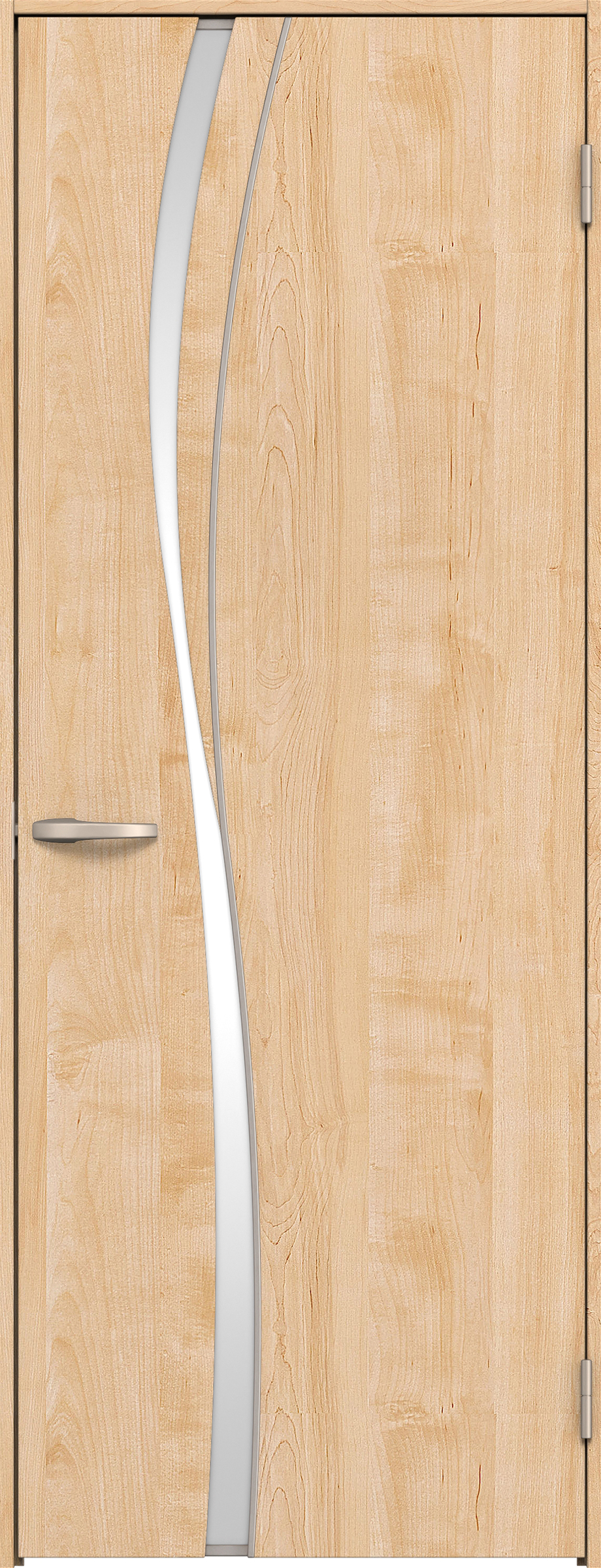 リビングドア　イエリア　片開きドア　扉セット　Ｋ７デザイン　７３５幅　２０００高　〈ミルベージュ柄〉　右開き　空錠　Ｎスタンダード丁番