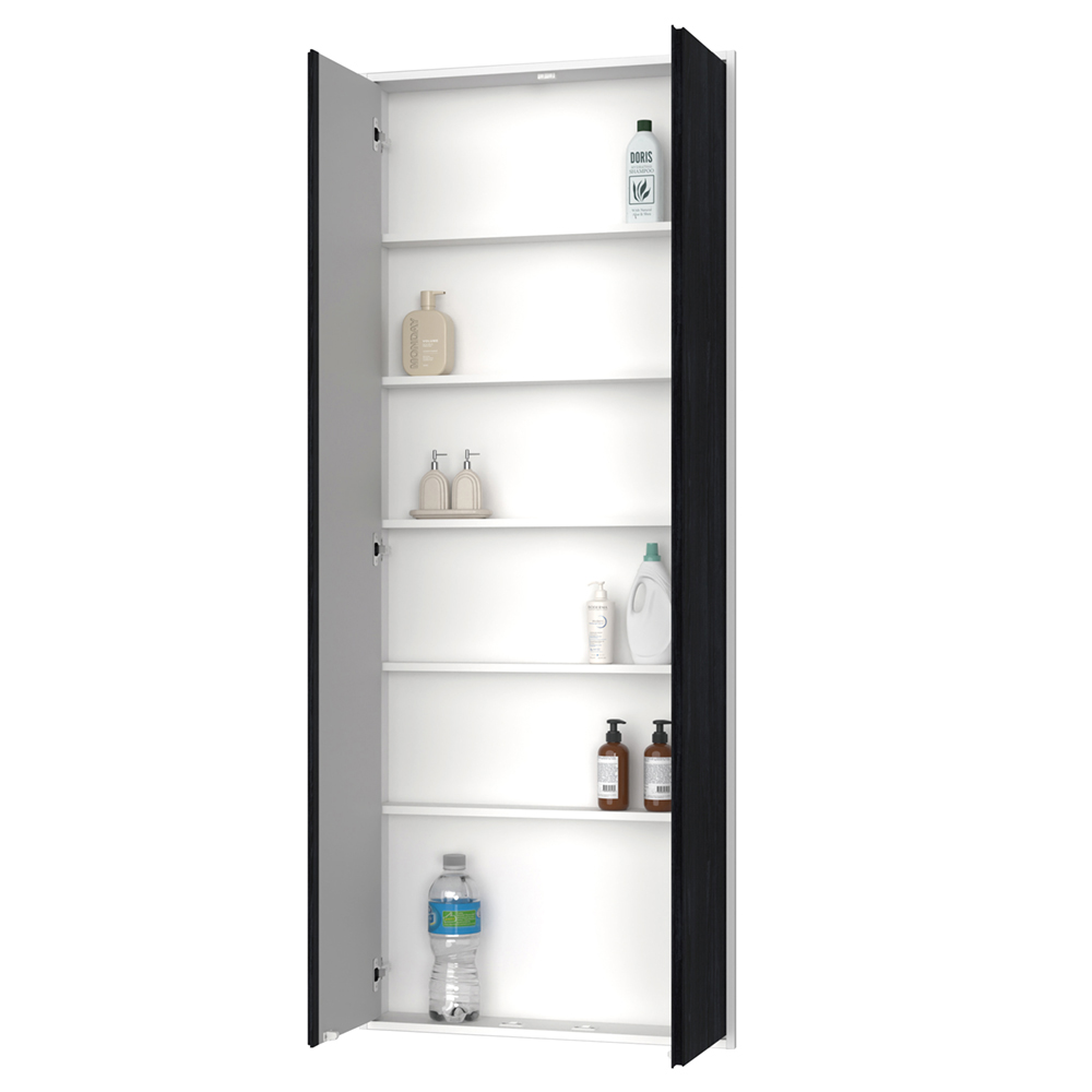 収納　カベピタ　壁厚収納　セット　ストックキーパー　〈モスブラック柄〉