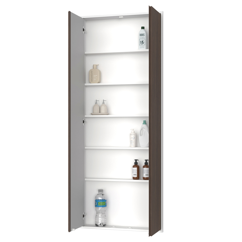 収納　カベピタ　壁厚収納　セット　ストックキーパー　〈ダルブラウン柄〉