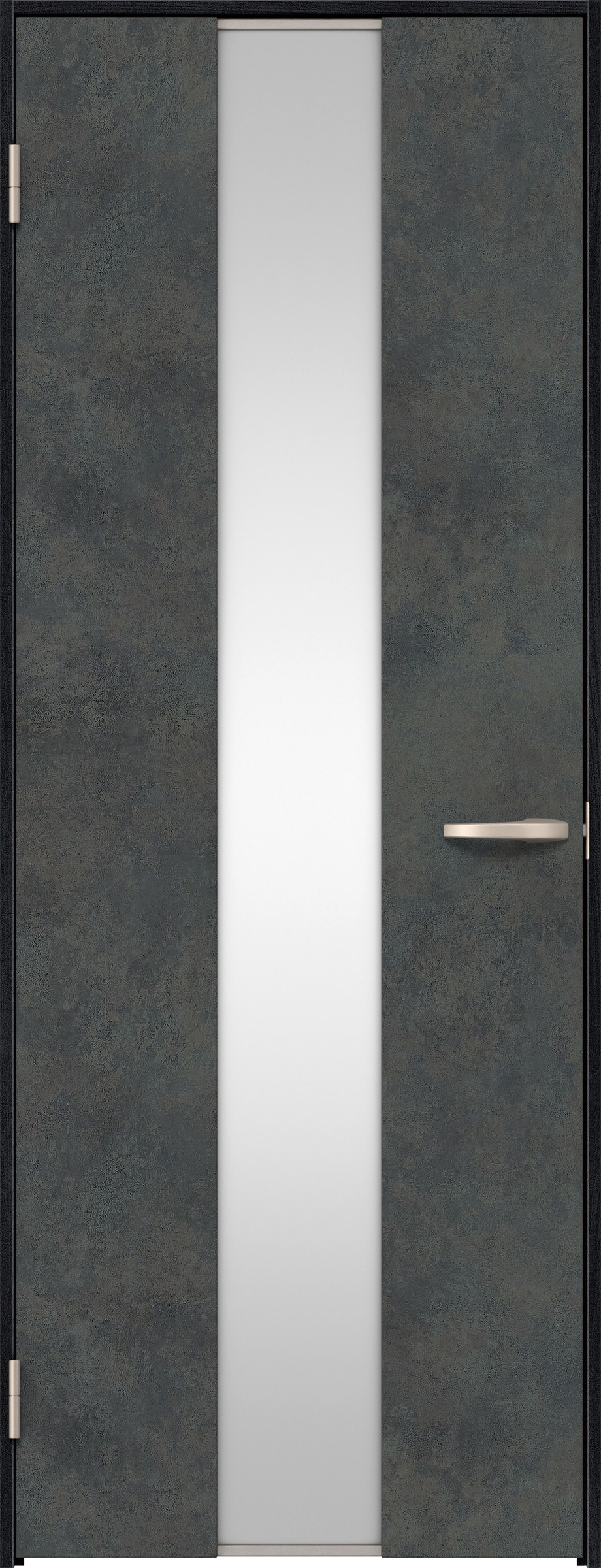 リビングドア　イエリア　片開きドア　扉セット　Ｇ５デザイン　８５０幅　２０００高　〈アイアンブラック柄〉　左開き　空錠　Ｎスタンダード丁番