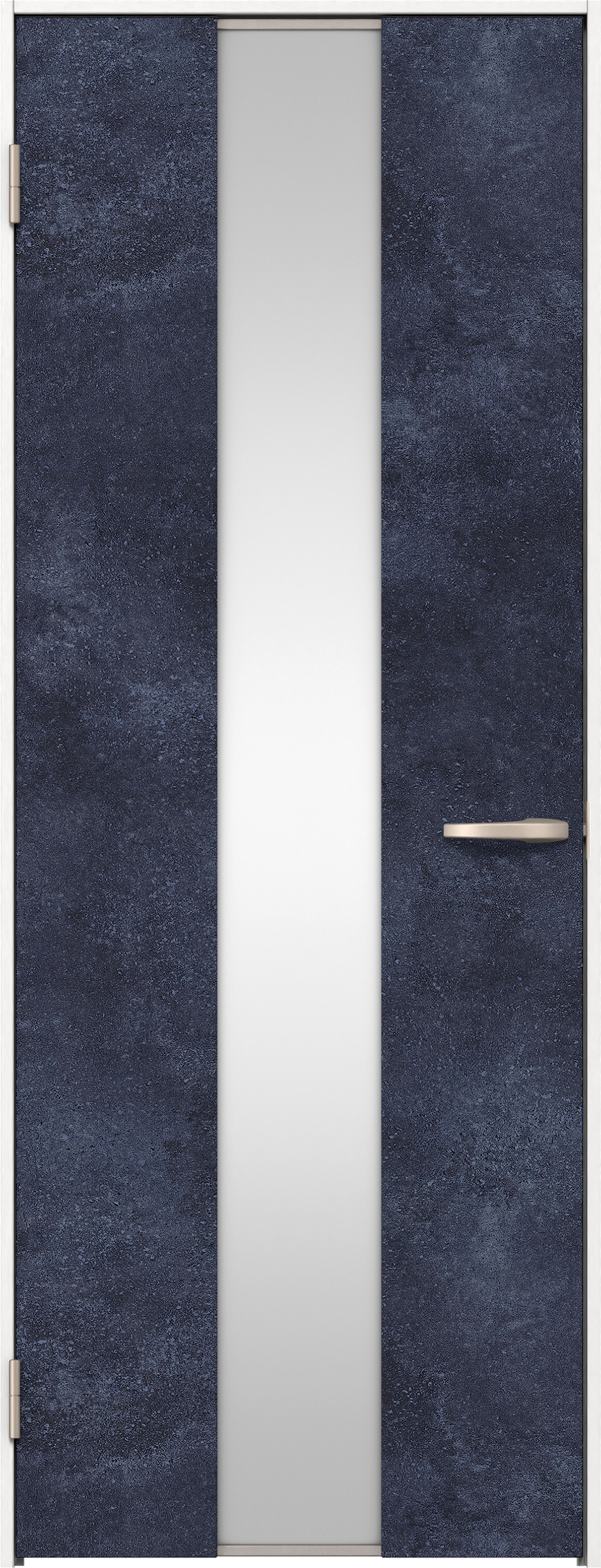 リビングドア　イエリア　片開きドア　扉セット　Ｇ５デザイン　８５０幅　２０００高　〈コバルトブルー柄〉　左開き　空錠　Ｎスタンダード丁番