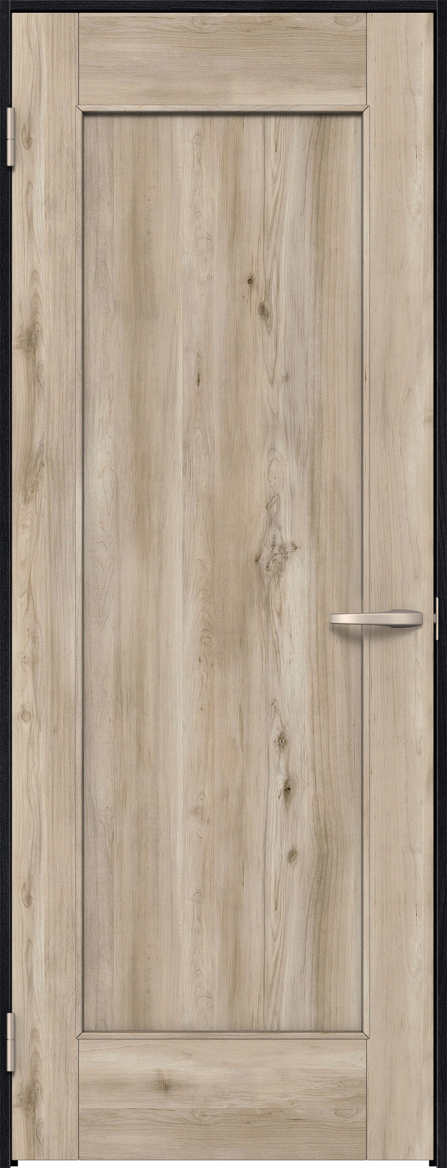 リビングドア　イエリア　片開きドア　扉セット　０１デザイン　７５５幅　２０００高　〈スモークグレー柄〉　左開き　空錠　Ｎスタンダード丁番