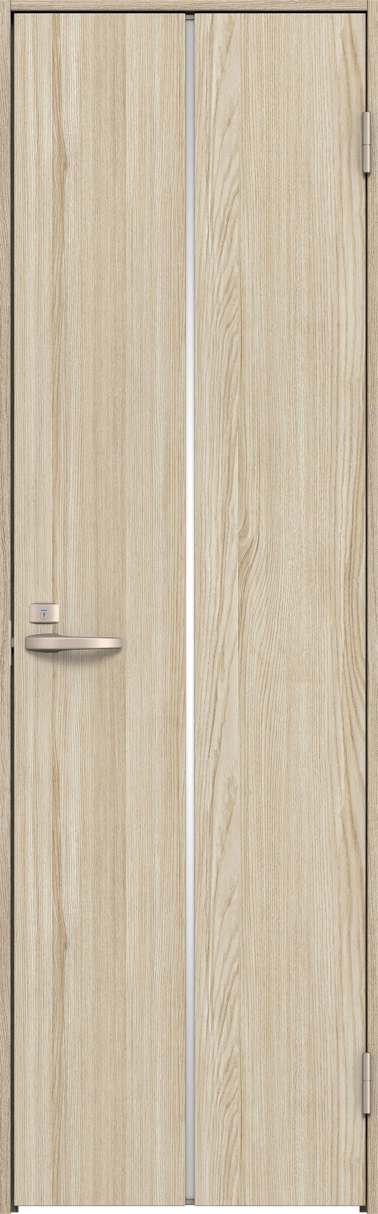 リビングドア　イエリア　トイレドア　扉セット　６Ｐデザイン　８５０幅　２０００高　〈ソフトグレージュ柄〉　右開き　錠付　表示錠　Ｎスタンダード丁番