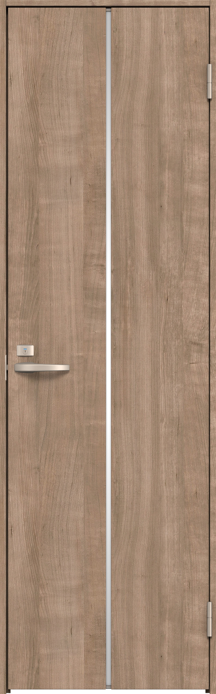 リビングドア　イエリア　トイレドア　扉セット　６Ｐデザイン　７８０幅　２０００高　〈トープグレー柄〉　右開き　錠付　表示錠　Ｎスタンダード丁番