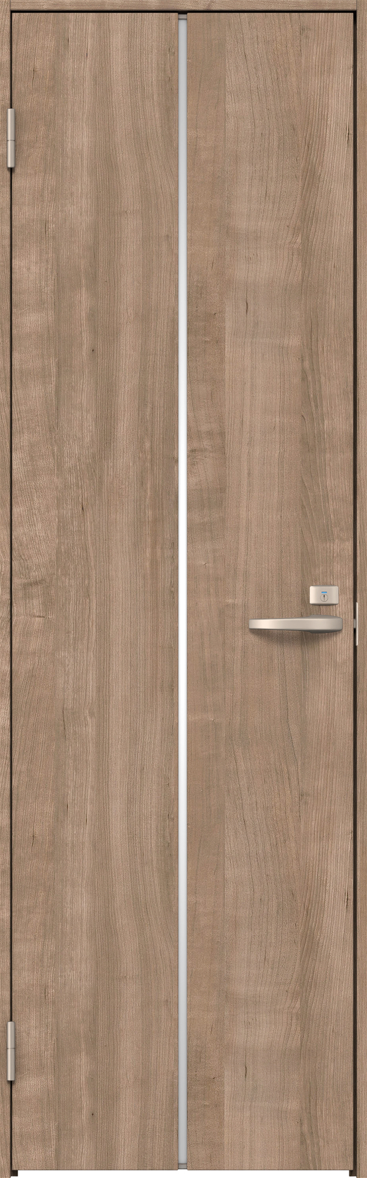 リビングドア　イエリア　トイレドア　扉セット　６Ｐデザイン　８２５幅　２０００高　〈トープグレー柄〉　左開き　錠付　表示錠　Ｎスタンダード丁番