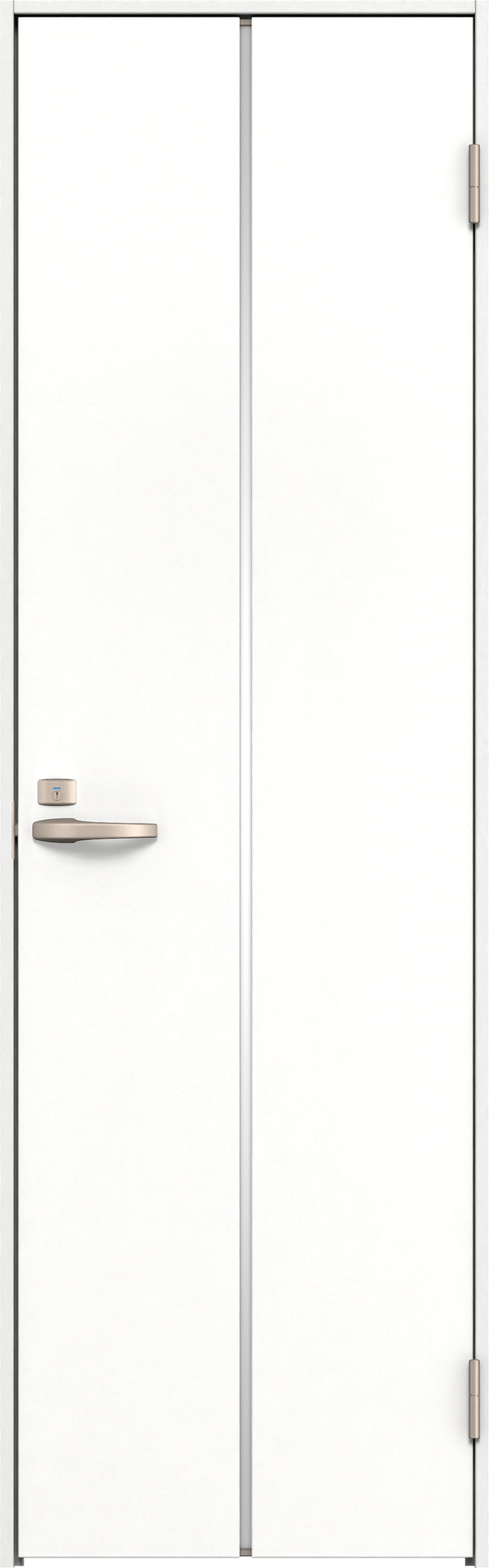 リビングドア　イエリア　トイレドア　扉セット　６Ｐデザイン　８５０幅　２０００高　〈パウダーホワイト柄〉　右開き　錠付　表示錠　Ｎスタンダード丁番