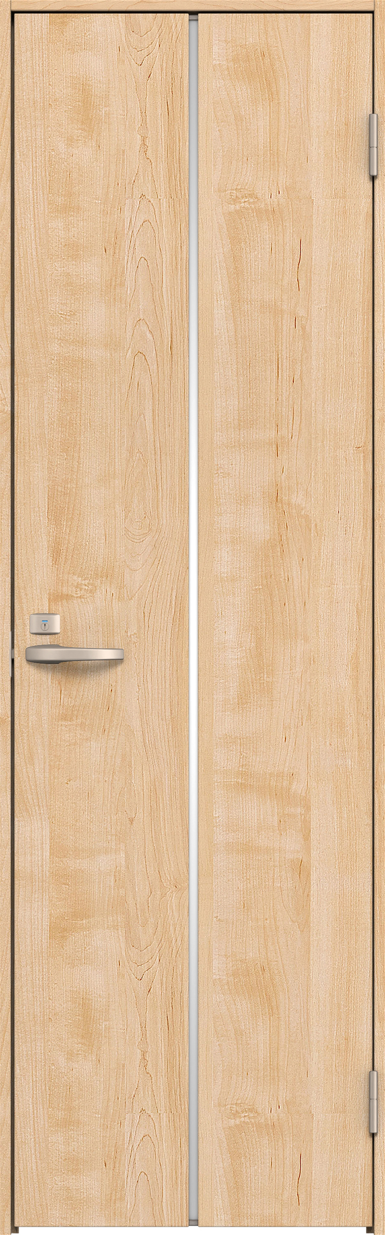 リビングドア　イエリア　トイレドア　扉セット　６Ｐデザイン　７３５幅　２０００高　〈ミルベージュ柄〉　右開き　錠付　表示錠　Ｎスタンダード丁番