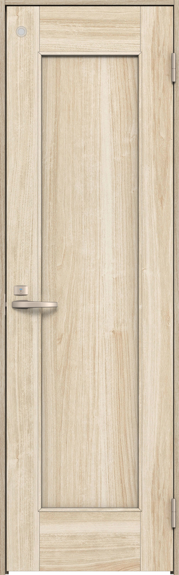 リビングドア　イエリア　トイレドア　扉セット　０１デザイン　８２５幅　２０００高　〈コットンベージュ柄〉　右開き　錠付　表示錠　Ｎスタンダード丁番