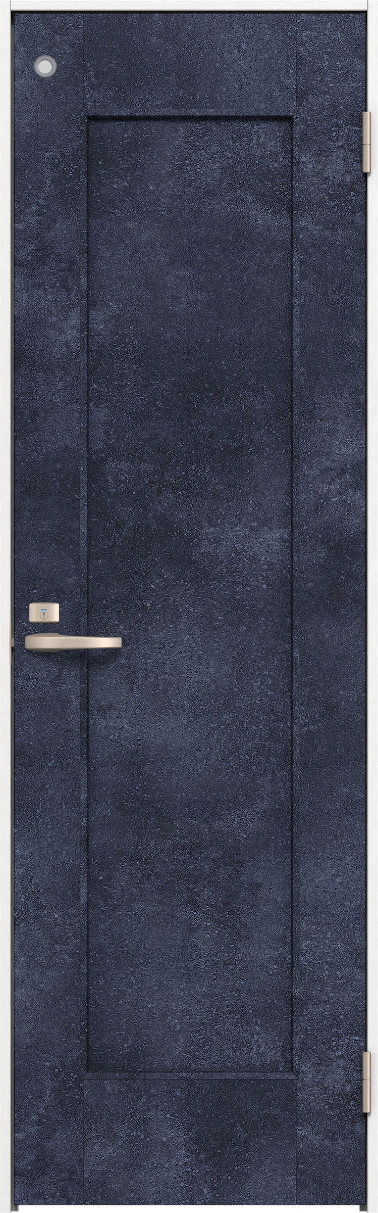 リビングドア　イエリア　トイレドア　扉セット　０１デザイン　８２５幅　２０００高　〈コバルトブルー柄〉　右開き　錠付　表示錠　Ｎスタンダード丁番