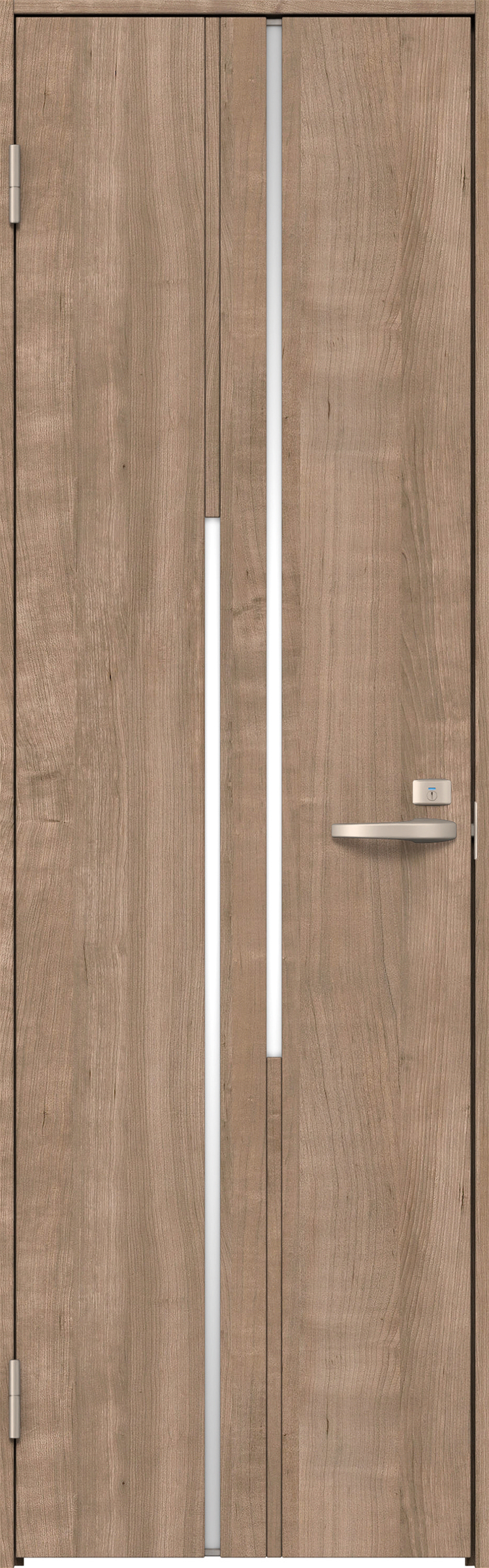 リビングドア　イエリア　トイレドア　扉セット　７Ｐデザイン　７５５幅　２０００高　〈トープグレー柄〉　左開き　錠付　表示錠　Ｎスタンダード丁番