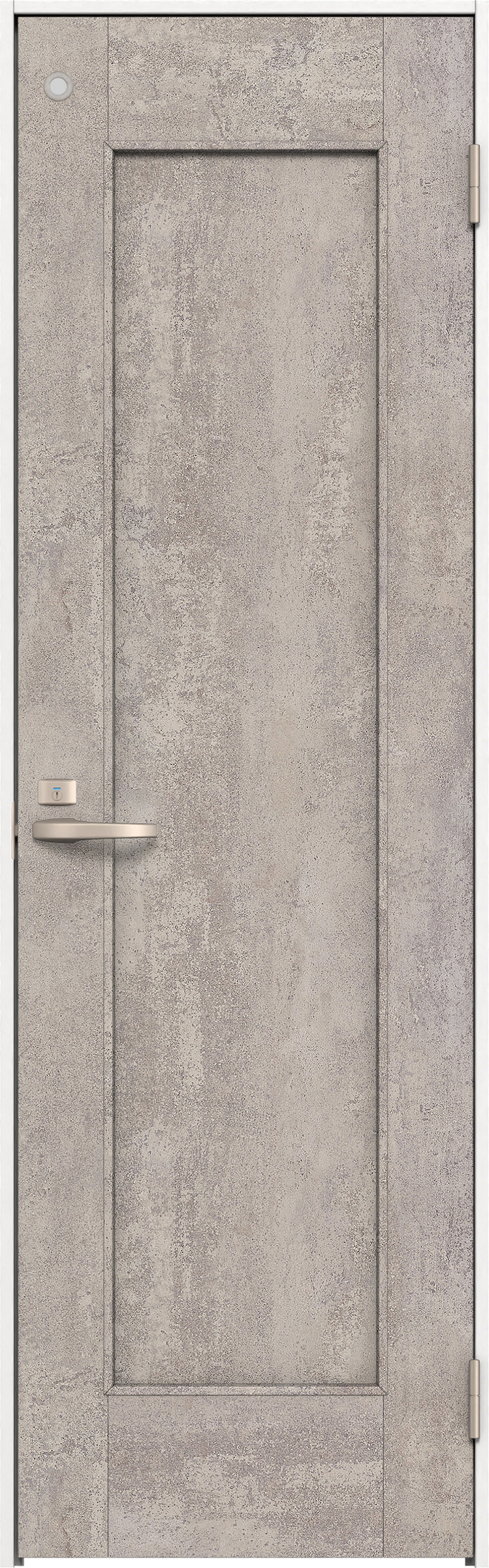 リビングドア　イエリア　トイレドア　扉セット　０１デザイン　８２５幅　２０００高　〈コンクリートグレー柄〉　右開き　錠付　表示錠　Ｎスタンダード丁番