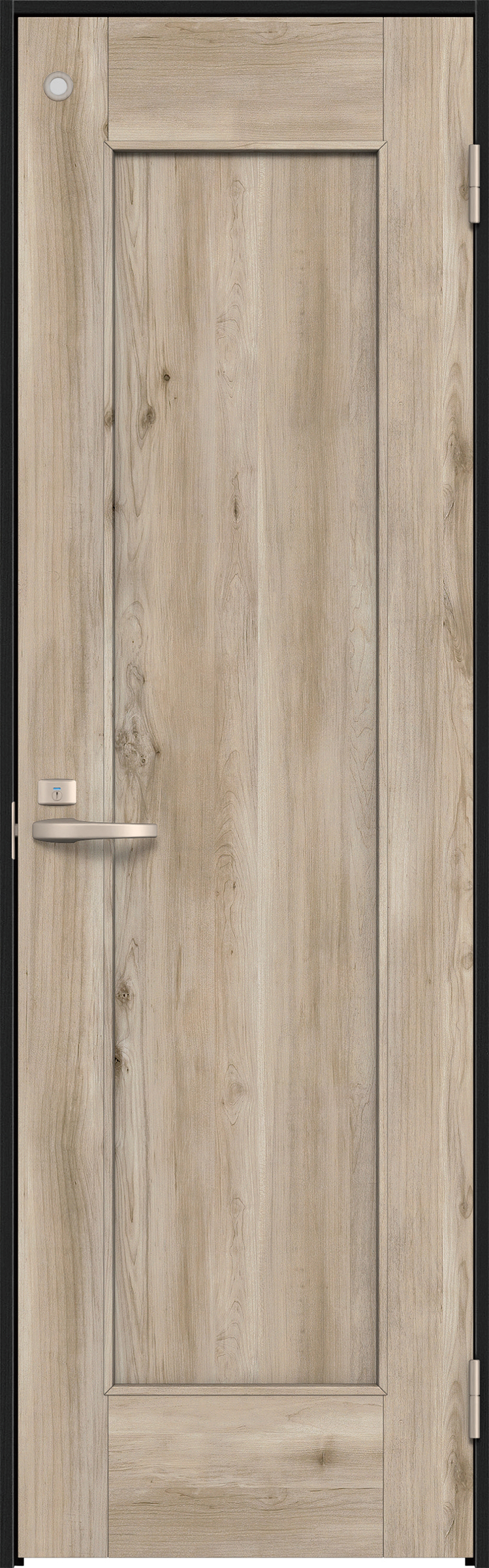 リビングドア　イエリア　トイレドア　扉セット　０１デザイン　８２５幅　２０００高　〈スモークグレー柄〉　右開き　錠付　表示錠　Ｎスタンダード丁番