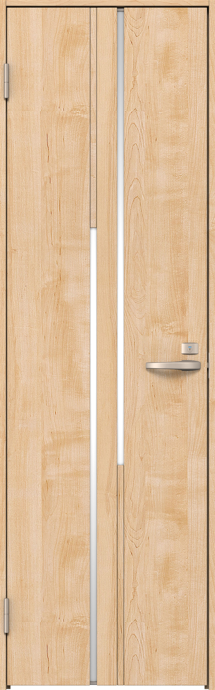 リビングドア　イエリア　トイレドア　扉セット　７Ｐデザイン　７５５幅　２０００高　〈ミルベージュ柄〉　左開き　錠付　表示錠　Ｎスタンダード丁番