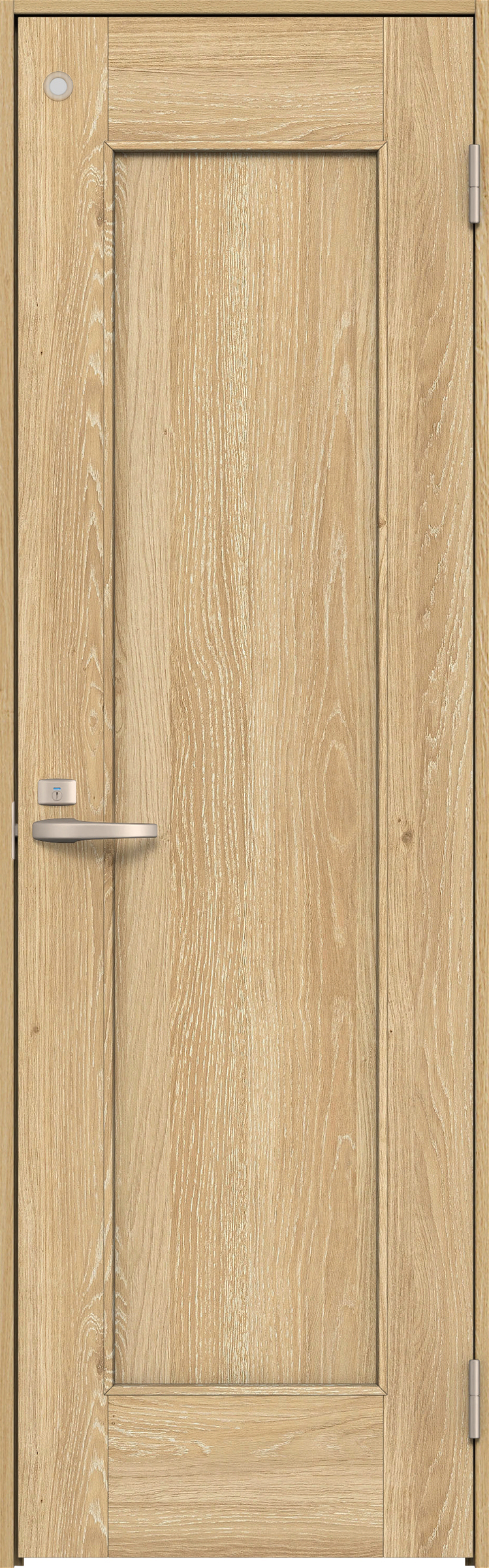 リビングドア　イエリア　トイレドア　扉セット　０１デザイン　８５０幅　２０００高　〈ミルキーオーカー柄〉　右開き　錠付　表示錠　Ｎスタンダード丁番