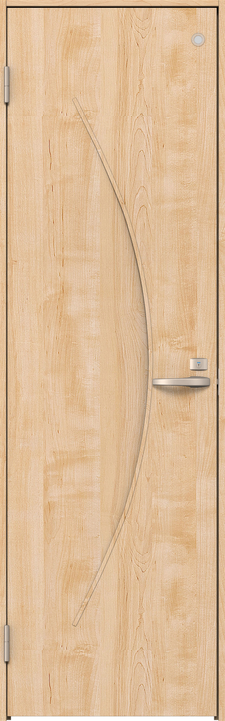 リビングドア　イエリア　トイレドア　扉セット　Ｓ７デザイン　７３５幅　２０００高　〈ミルベージュ柄〉　左開き　錠付　表示錠　Ｎスタンダード丁番