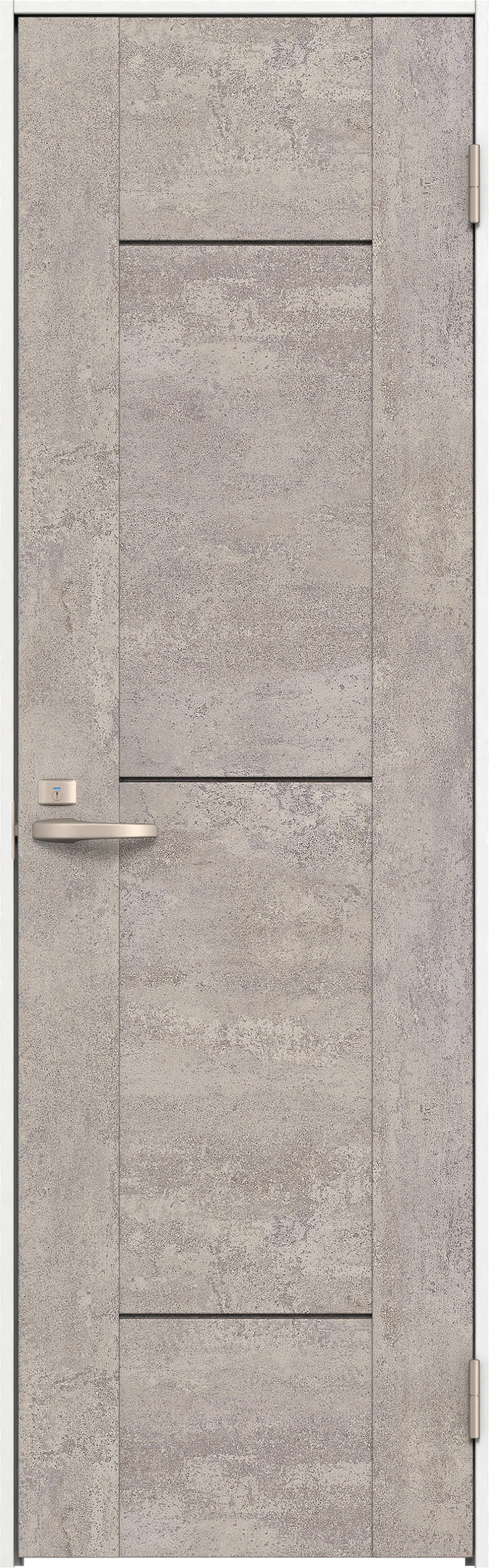 リビングドア　イエリア　トイレドア　扉セット　Ｂ９デザイン　７３５幅　２０００高　〈コンクリートグレー柄〉　右開き　錠付　表示錠　Ｎスタンダード丁番