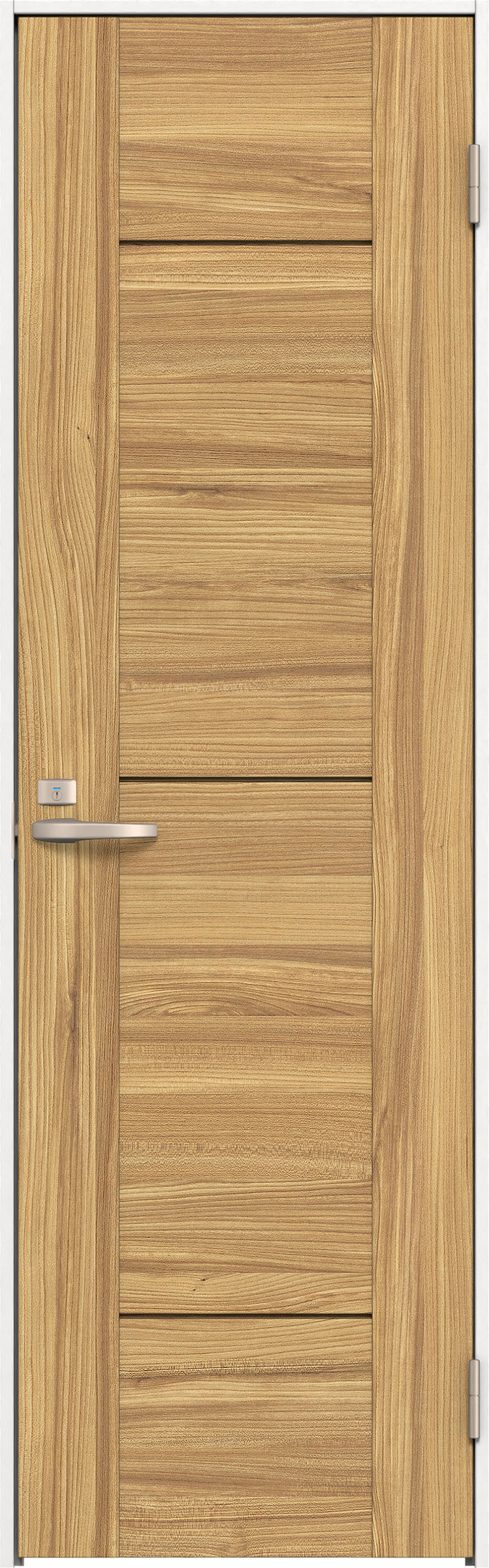 リビングドア　イエリア　トイレドア　扉セット　Ｂ９デザイン　７３５幅　２０００高　〈シナモンブラウン柄〉　右開き　錠付　表示錠　Ｎスタンダード丁番