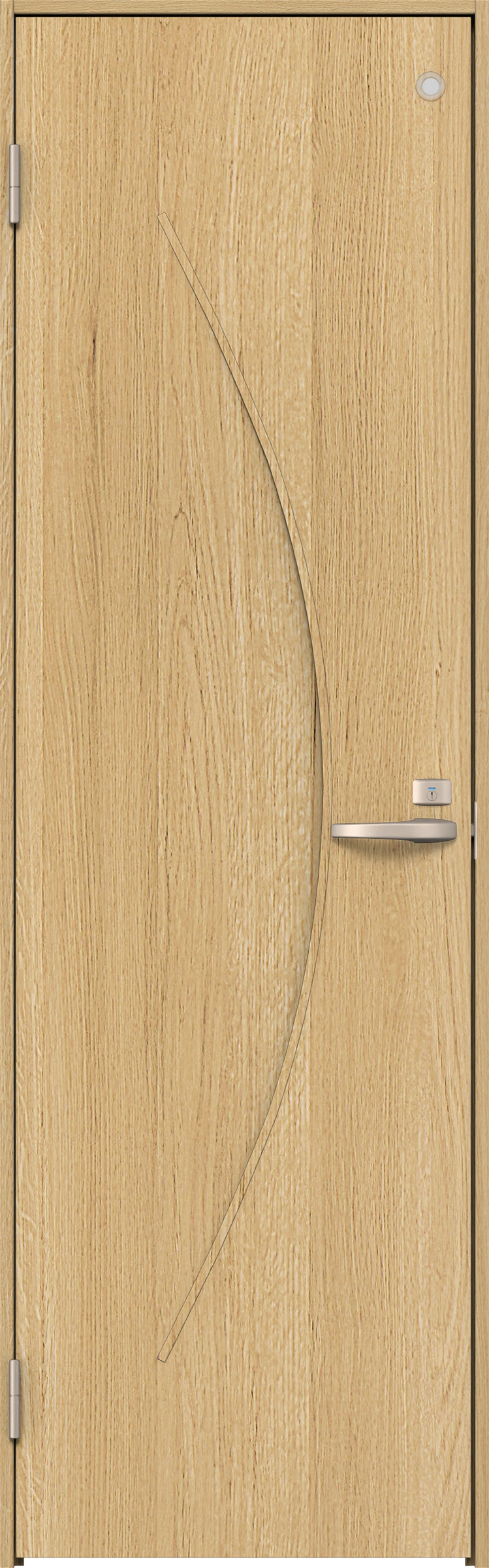 リビングドア　イエリア　トイレドア　扉セット　Ｓ７デザイン　７３５幅　２０００高　〈ライトオーカー柄〉　左開き　錠付　表示錠　Ｎスタンダード丁番