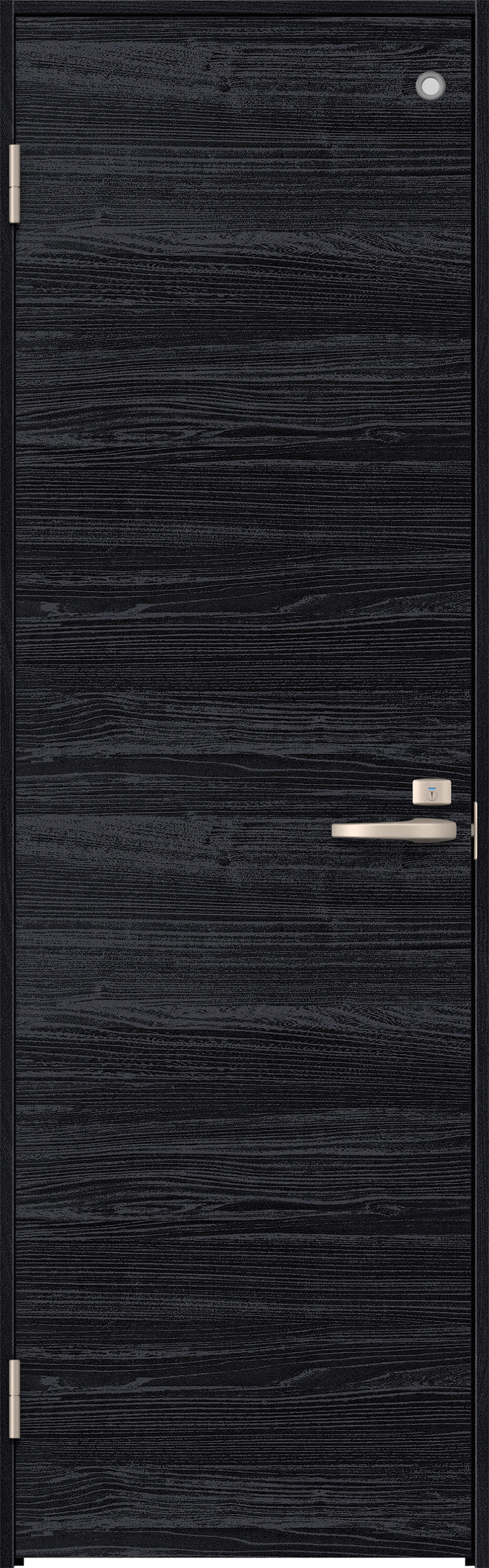 リビングドア　イエリア　トイレドア　扉セット　Ｕ０デザイン　６３５幅　２０００高　〈モスブラック柄〉　左開き　錠付　表示錠　Ｎスタンダード丁番