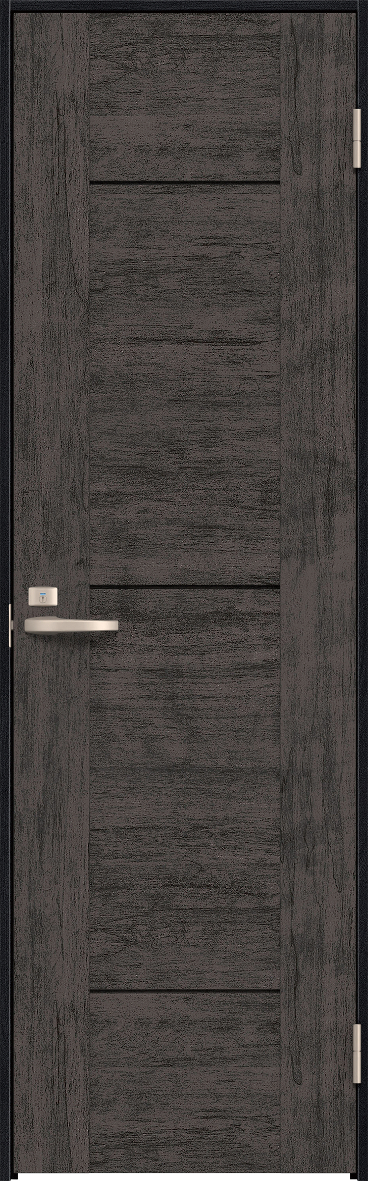 リビングドア　イエリア　トイレドア　扉セット　Ｂ９デザイン　７３５幅　２０００高　〈ドライブラック柄〉　右開き　錠付　表示錠　Ｎスタンダード丁番