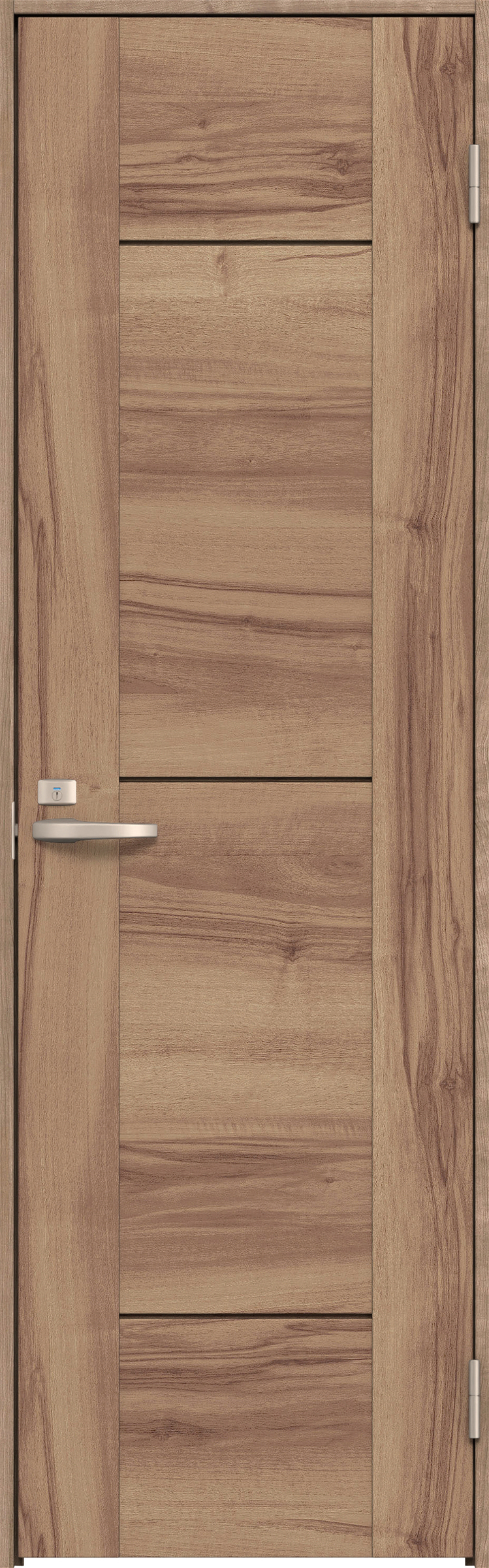 リビングドア　イエリア　トイレドア　扉セット　Ｂ９デザイン　７３５幅　２０００高　〈バームブラウン柄〉　右開き　錠付　表示錠　Ｎスタンダード丁番