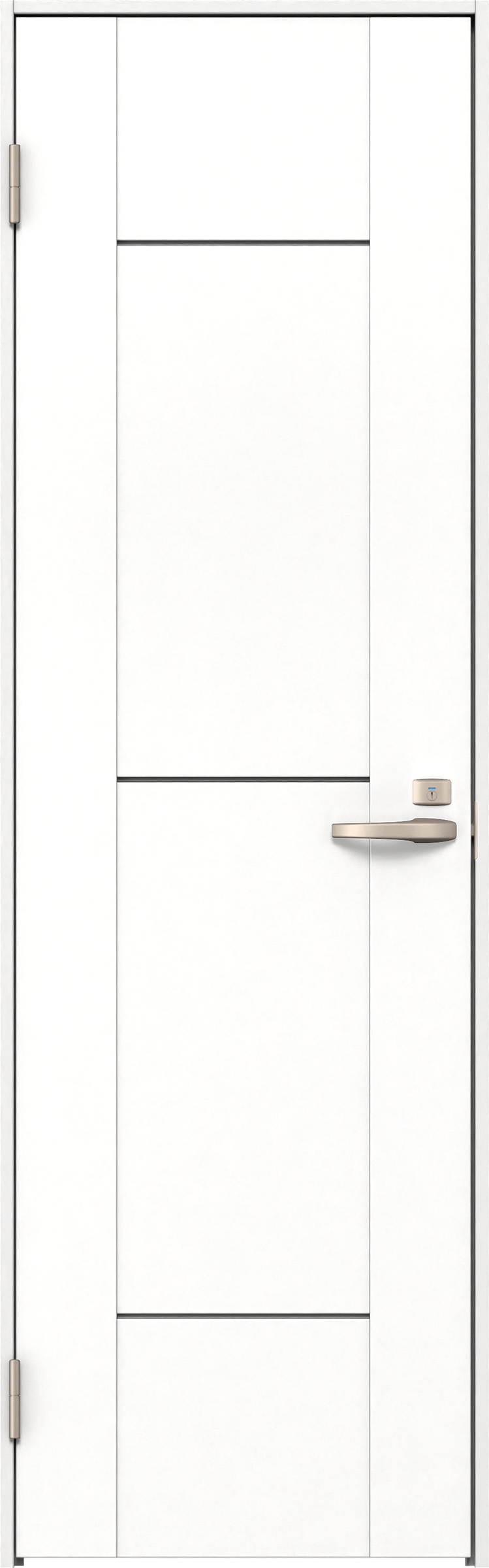 リビングドア　イエリア　トイレドア　扉セット　Ｂ９デザイン　７５５幅　２０００高　〈パウダーホワイト柄〉　左開き　錠付　表示錠　Ｎスタンダード丁番