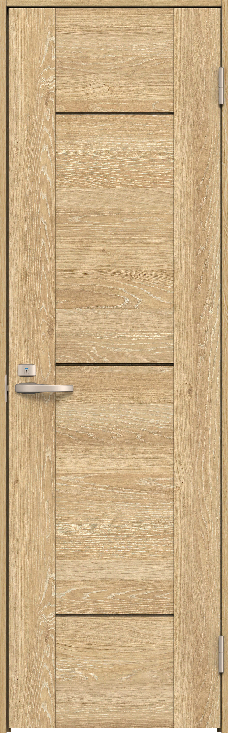 リビングドア　イエリア　トイレドア　扉セット　Ｂ９デザイン　７３５幅　２０００高　〈ミルキーオーカー柄〉　右開き　錠付　表示錠　Ｎスタンダード丁番