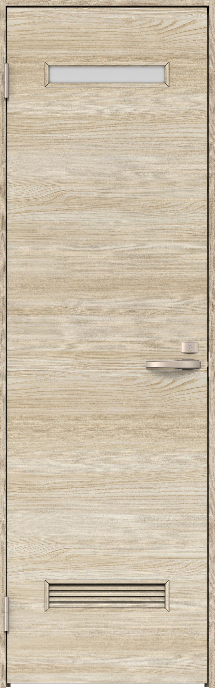 リビングドア　イエリア　トイレドア　扉セット　Ｙ８デザイン　７８０幅　２０００高　〈ソフトグレージュ柄〉　左開き　錠付　表示錠　Ｎスタンダード丁番